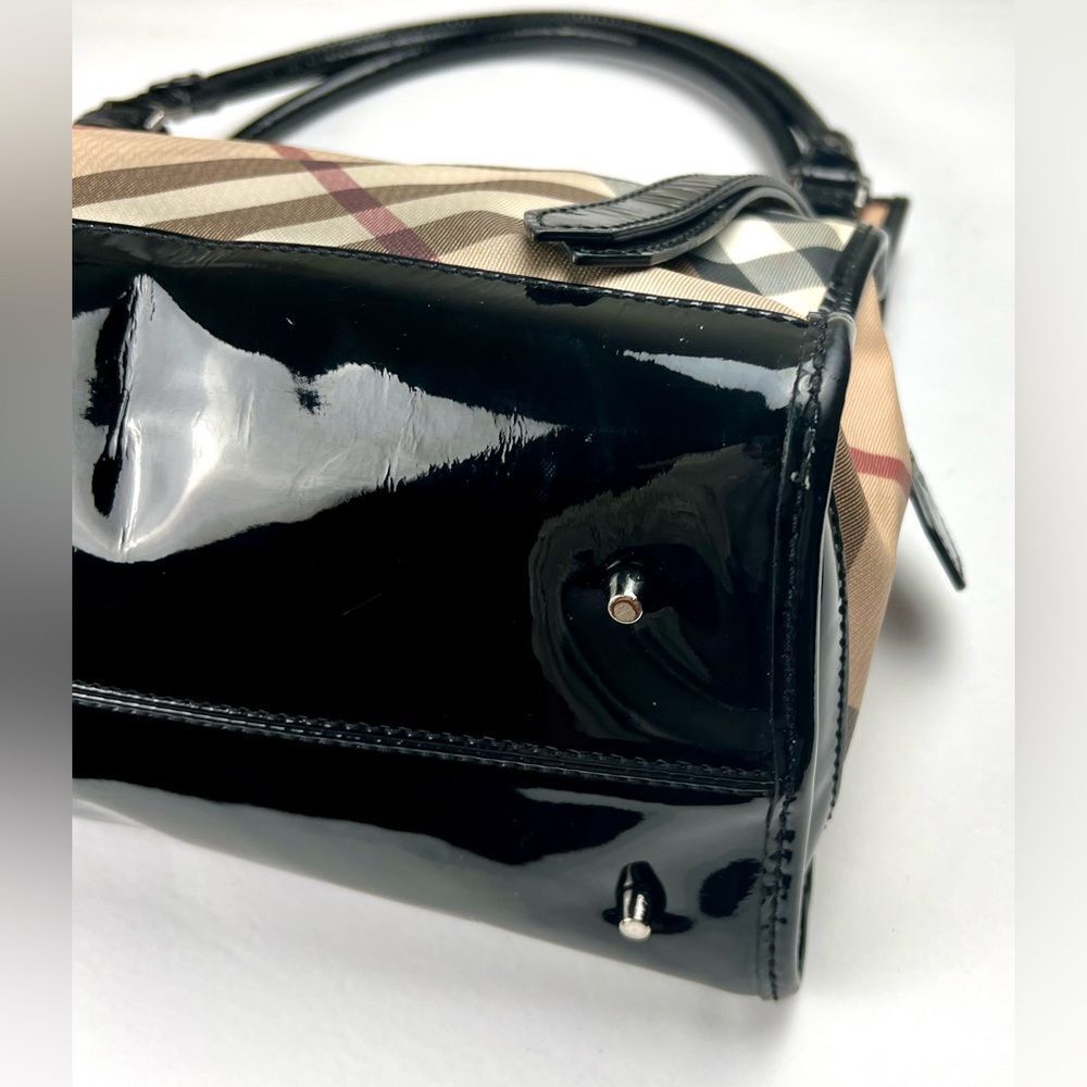 Burberry Ashmore Super Nova Check Patent Leather Bag - Picture 5 of 16